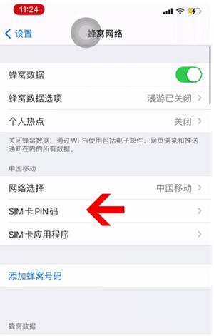 饶阳苹果14维修网分享如何给iPhone14的SIM卡设置密码 