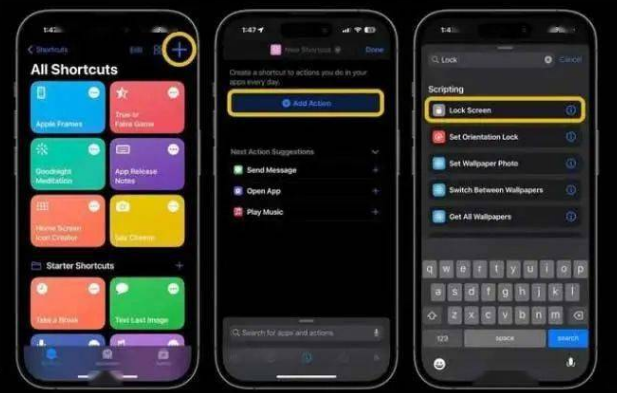 饶阳苹果14锁屏维修店分享iPhone14升级iOS16.4后如何创建锁屏快捷方式 