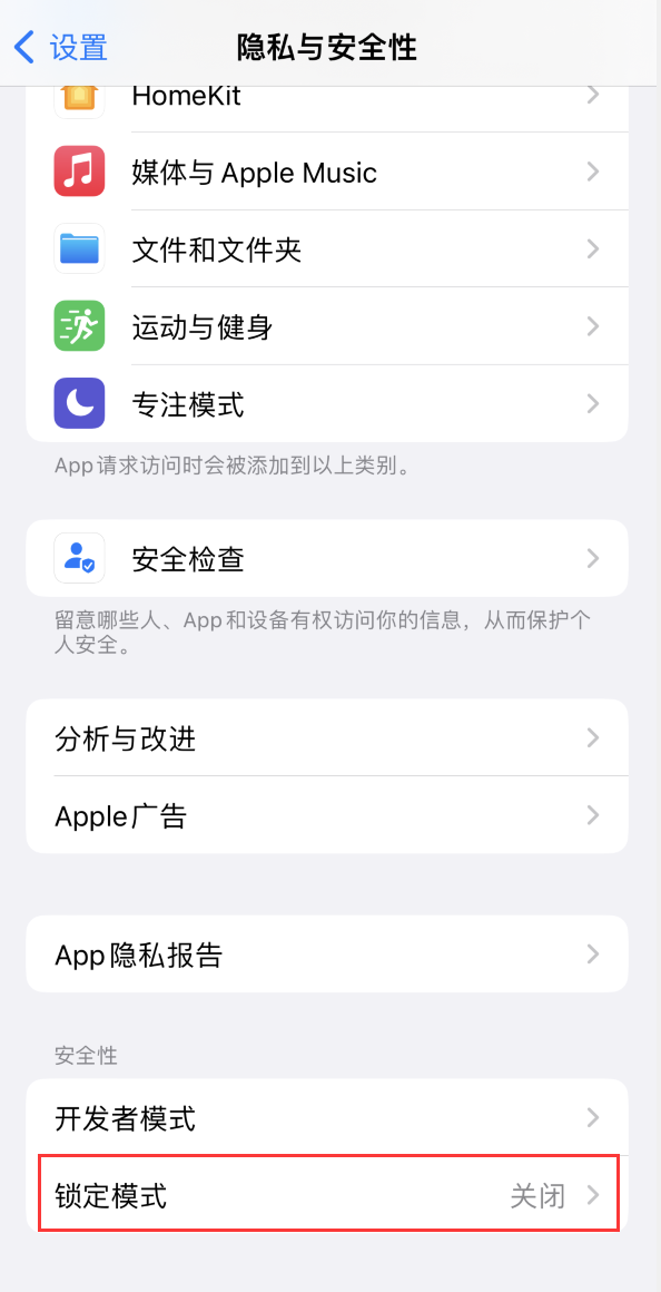 饶阳苹果手机维修分享iOS 16 “锁定模式”是什么 